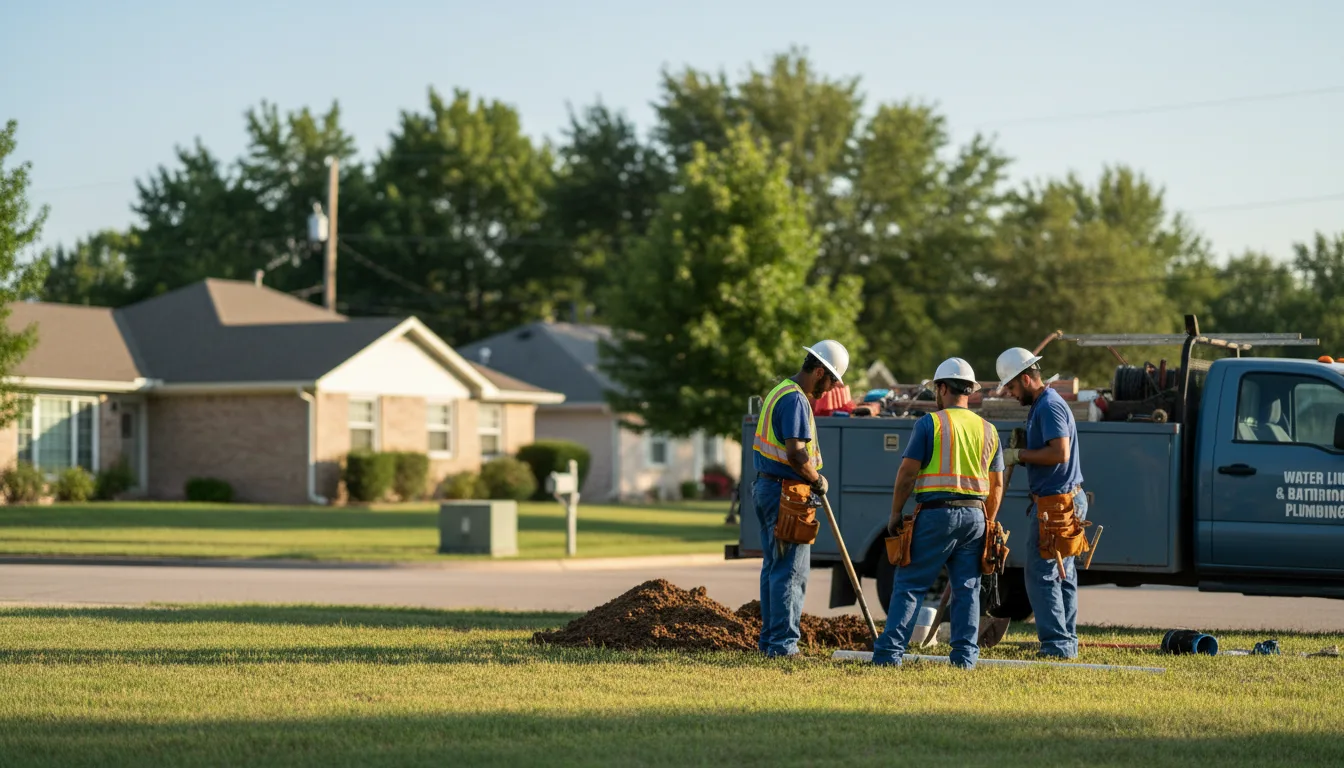 Residential water line and bathroom plumbing service in Forsyth, MO